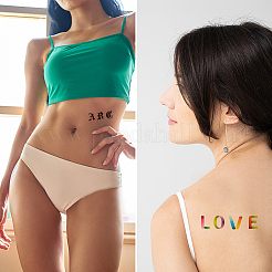 9Pcs 3 Styles Water Proof Removable Temporary Tattoos Stickers&nbsp;AJEW-CP0006-26