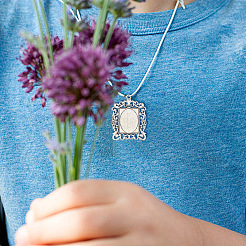 DIY Blank Rectangle Pendant Making Kit&nbsp;DIY-GO0001-70