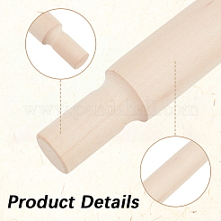Wooden Rolling Pin&nbsp;AJEW-WH20141-42C