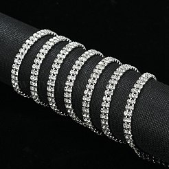 Brass Rhinestone Strass Chains&nbsp;CHC-WH0002-01S