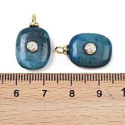 Dyed Natural Blue Agate Pendants&nbsp;X-KK-B157-42F-08