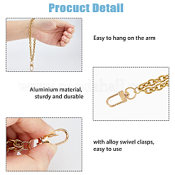 2Pcs Aluminium Curb Chains Pendant Decorations&nbsp;HJEW-HS00067