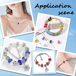Handmade Polymer Clay Rhinestone European Large Hole Beads with Silver Color Plated Brass Cores&nbsp;FPDL-PA0001-02C