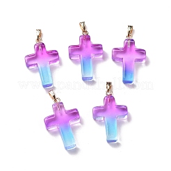 Two Tone Transparent Glass Pendants&nbsp;LS-GLAA-A004-02F