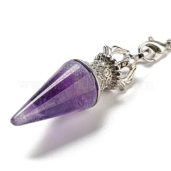 Gemstone Pointed Dowsing Pendulums&nbsp;AJEW-P113-01P
