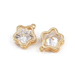 Brass Pave Cubic Zirconia Charms&nbsp;KK-C115-07G