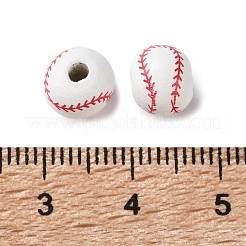 Spray Painted Wooden Beads&nbsp;WOOD-A029-07A