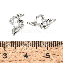 SHEGRACE Brass Micro Pave Cubic Zirconia Pendants&nbsp;XGRQ3D492-497P