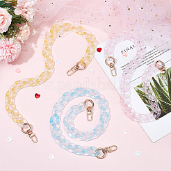 1 Set Macaron Color Transparent Acrylic Chain Bag Handles&nbsp;AJEW-WR0001-67