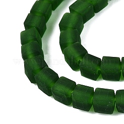 Transparent Frosted Glass Beads Strands&nbsp;GLAA-N072-01A-A10