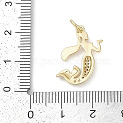 Rack Plating Brass Micro Pave Cubic Zirconia Pendants&nbsp;LS-KK-H509-17G