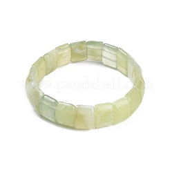 Natural New Jade Beaded Stretch Bracelets for Women Men&nbsp;BJEW-M049-08A