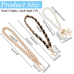 3Pcs 3 Style Wrist Phone Case Pendant Decoration & Wristlet Bag Straps&nbsp;AJEW-WR0001-91C