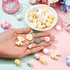 34Pcs 6 Styles Silicone Beads&nbsp;SIL-TA0003-50