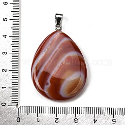 Natural Red Banded Agate(Dyed & Heated) Pendants&nbsp;G-F820-14P-09