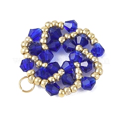 Imitate Austrian Crystal Bicone Glass Beaded Pendants&nbsp;PALLOY-MZ01394-03