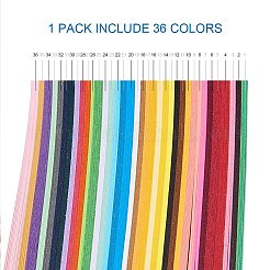 Rectangle 36 Colors Quilling Paper Strips&nbsp;DIY-PH0008-03A-WH