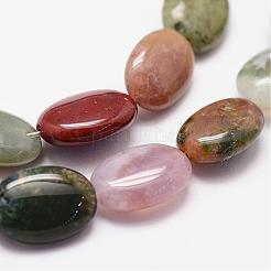 Natural Indian Agate Beads Strands&nbsp;G-N0173-02-10x14mm