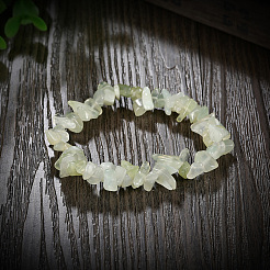 Natural New Jade Chips Stretch Bracelets&nbsp;BJEW-BB16534-A