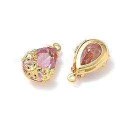 Brass Micro Pave Cubic Zirconia Pendants&nbsp;KK-Z136-06G-02