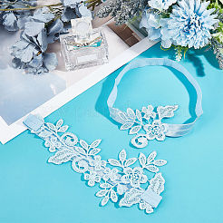 Polyester Lace Elastic Bridal Garters&nbsp;DIY-WH0308-149B