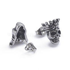 Retro 304 Stainless Steel Stud Earrings&nbsp;EJEW-L248-001AS