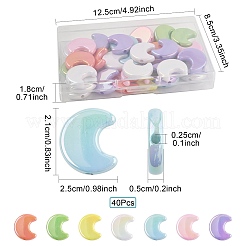 40Pcs UV Plating Opaque Acrylic Beads&nbsp;OACR-FS0002-29