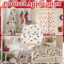 Christmas Theme Printed Polyester Fabric&nbsp;DIY-WH0308-623C