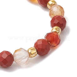 Natural Gemstone Beaded Stretch Rings&nbsp;RJEW-JR00866