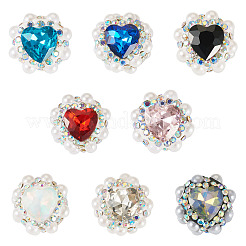 8Pcs 8 Colors Rhinestone Clay Pave Beads&nbsp;FIND-TA0006-52