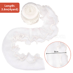 2 Layer Polyester Pleated Lace Trim&nbsp;OCOR-WH0088-46A