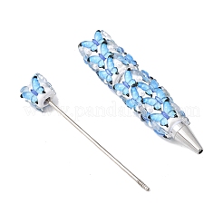 Butterfly Alloy & Polymer Clay Rhinestones Ball-Point Pen&nbsp;OFST-D303-01P