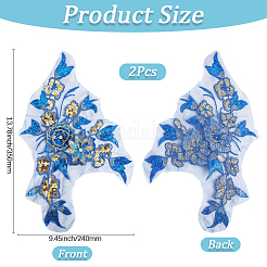 Polyester Embroidery Lace Sewing Ornaments&nbsp;DIY-WH20031-079D