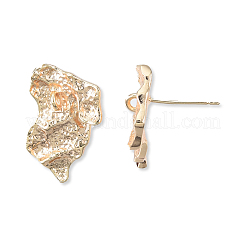 Brass Twist Stud Earring Findings&nbsp;KK-N232-449LG