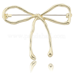 Bowknot Alloy Brooches for Women&nbsp;JEWB-WH20003-09LG