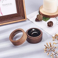 Walnut Wooden Engagement Ring Boxes&nbsp;CON-WH0072-88