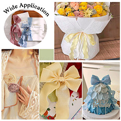 2 Rolls 2 Colors Polyester Ruffled Ribbons&nbsp;OCOR-TA0001-76B