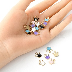20Pcs 5 Colors Alloy Enamel Charms&nbsp;ENAM-YW0003-02