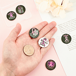 6Pcs 6 Style Breast Cancer Pink Awareness Ribbon Style 201 Stainless Steel Pendants&nbsp;STAS-CA0001-91