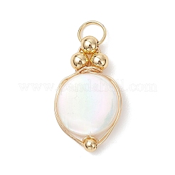 Natural White Shell Pendants&nbsp;PALLOY-JF04839
