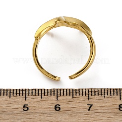 Stafish 304 Stainless Steel Open Cuff Rings for Women&nbsp;RJEW-F174-01G