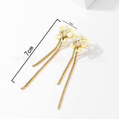 Elegant Hollow Butterfly Tassel 201 Stainless Steel Stud Earrings&nbsp;YA6083
