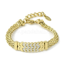 304 Stainless Steel with Cubic Zirconia Bracelet&nbsp;NJEW-Q322-06G
