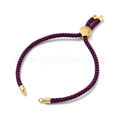 Half Finished Twisted Milan Rope Slider Bracelets&nbsp;FIND-G032-01G-25