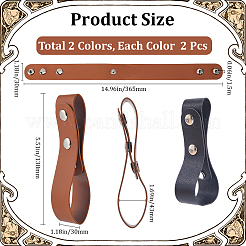 4Pcs 2 Styles Imitation Leather Belt Bullwhip Holder&nbsp;AJEW-GF0014-45