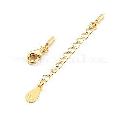 925 Sterling Silver Curb Chain Extender&nbsp;STER-G039-01A-G