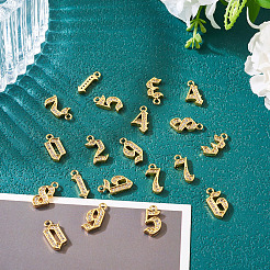 20Pcs 10 Styles Brass Micro Pave Cubic Zirconia Charms&nbsp;KK-TA0002-76