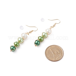 Glass Pearl Dangle Earrings&nbsp;EJEW-JE05035