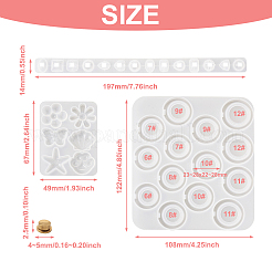 Spinning Fidget Ring & Butterfly & Shell & Flower & Starfish & Paw Print Silicone Molds Kit&nbsp;BY-TAC0003-08