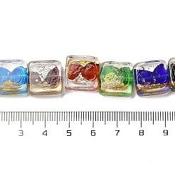 Handmade Gold Foil and Silver Foil Lampwork Beads&nbsp;FOIL-C001-01B-01